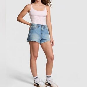 NWT PINK VS High Rise Cutoff Jean Shorts